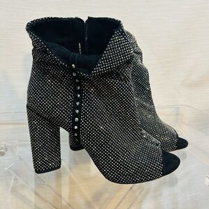 Sparkle stud open toe booties size 8.5
